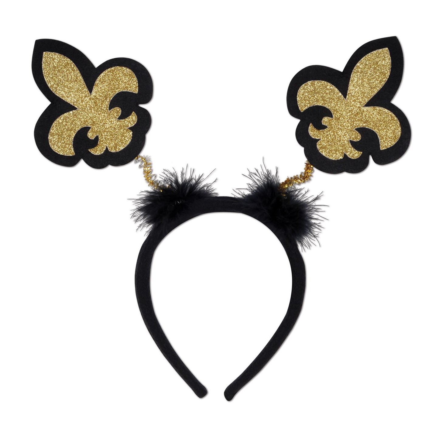 Beistle Glittered Fleur De Lis Boppers  (1/Card) Party Supply Decoration : Mardi Gras