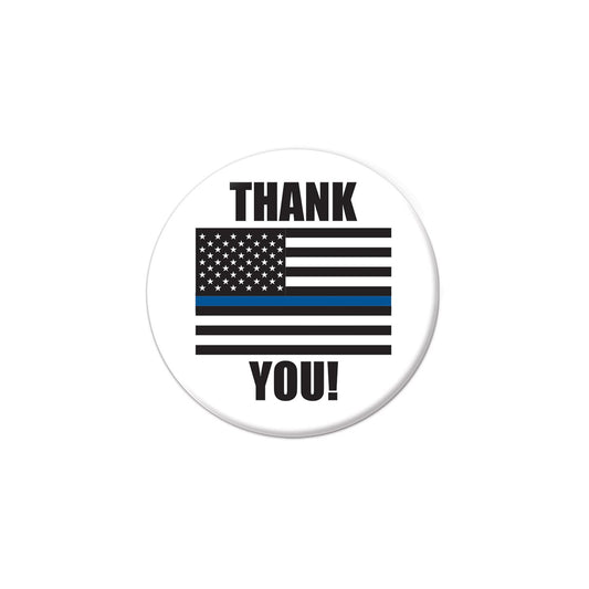 Beistle Thank You! Law Enforcement Button - Party Supply Decoration for Patriotic