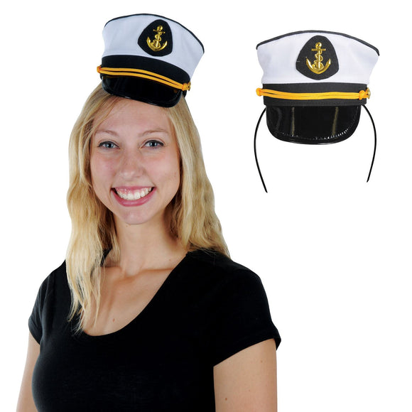 Beistle Yacht Captain's Cap Headband  (1/Pkg) Party Supply Decoration : Nautical