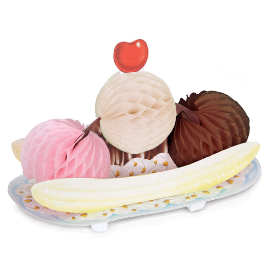 Beistle Tissue Banana Split - Party Supply Decoration for 50's/Rock & Roll