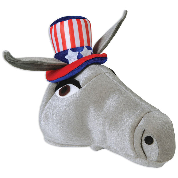 Beistle Plush Patriotic Donkey Hat  (1/Card) Party Supply Decoration : Patriotic