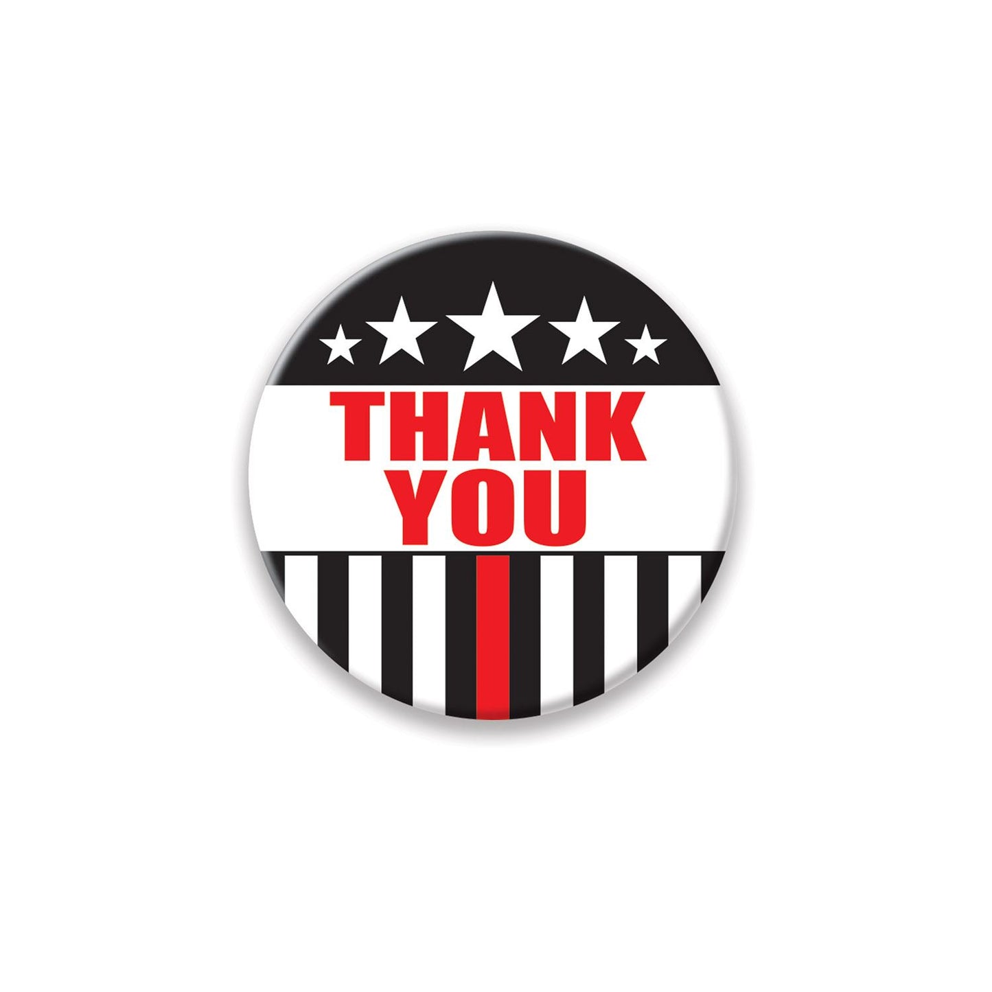 Beistle Thank You Firefighters Button - Party Supply Decoration for Patriotic