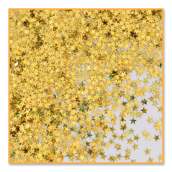 Beistle Gold Holographic Stars Confetti - Party Supply Decoration for General Occasion