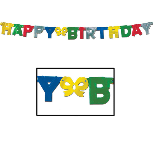 Beistle Foil Happy Birthday Streamer (5 ft) 40.25 in  x 5' (1/Pkg) Party Supply Decoration : Birthday