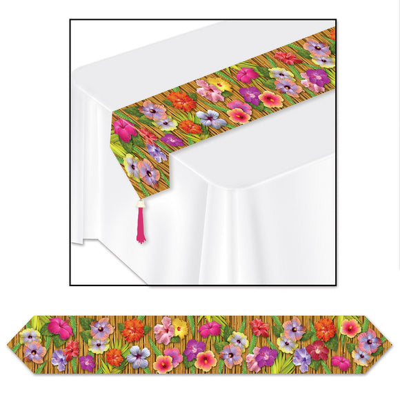 Beistle Printed Luau Table Runner - Party Supply Decoration for Luau