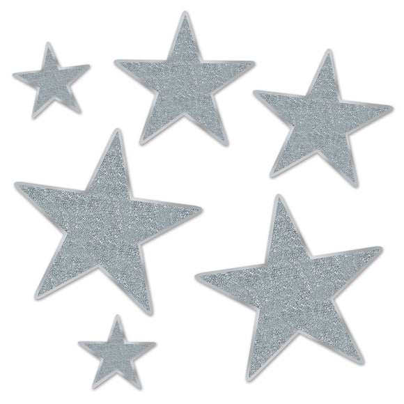 Beistle Glittered Foil Star Cutouts Asstd (6/Pkg) Party Supply Decoration : Awards Night