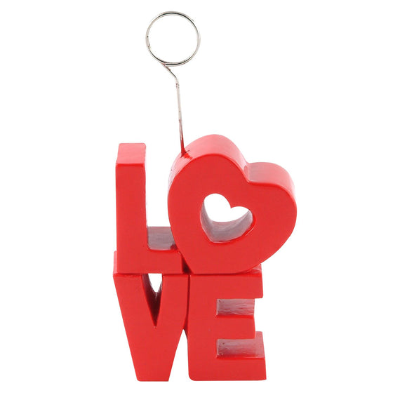Beistle Red LOVE Photo/Balloon Holder - Party Supply Decoration for General Occasion