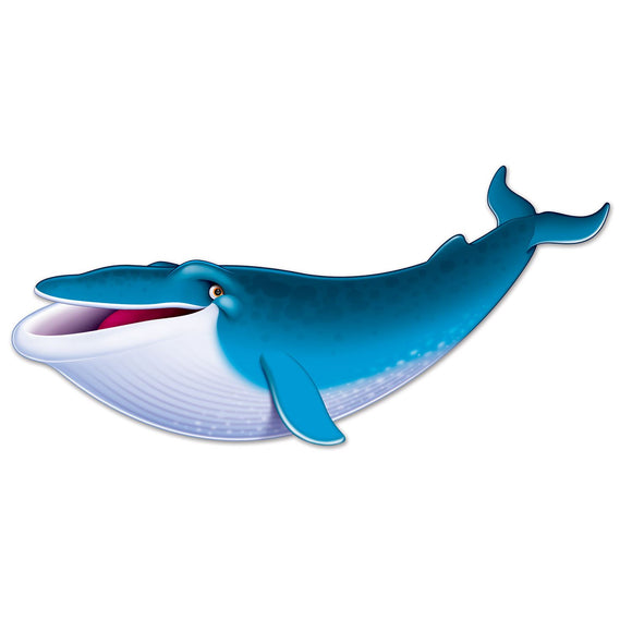 Beistle Blue Whale Cutout 44 in  (1/Pkg) Party Supply Decoration : Under The Sea