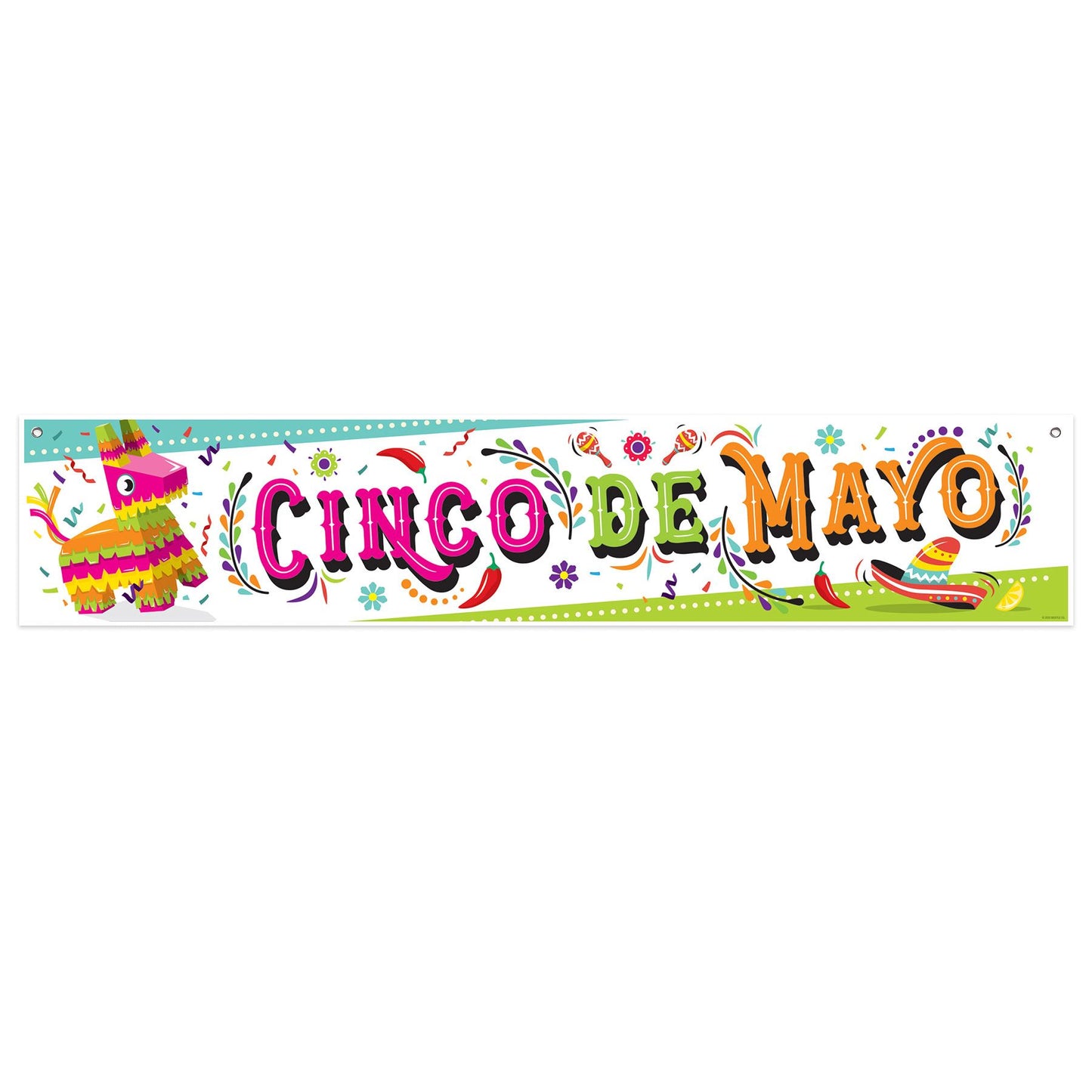 Beistle All Weayher Cinco De Mayo Banner 12 in  x 5' (1/Pkg) Party Supply Decoration : Fiesta/Cinco de Mayo