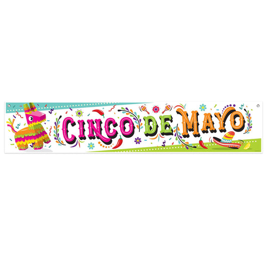 Beistle All Weayher Cinco De Mayo Banner 12 in  x 5' (1/Pkg) Party Supply Decoration : Fiesta/Cinco de Mayo