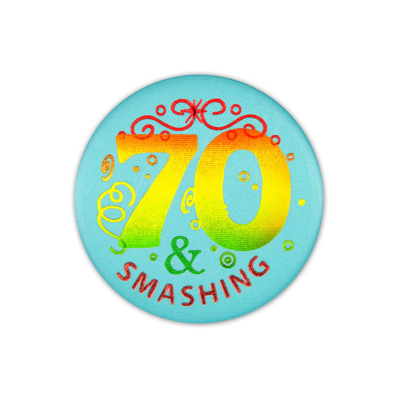 Beistle 70 and Smashing Satin Button - Party Supply Decoration for Birthday