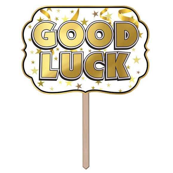 Beistle Foil Good Luck Yard Sign 10 in  x 140.5 in   Party Supply Decoration : General Occasion