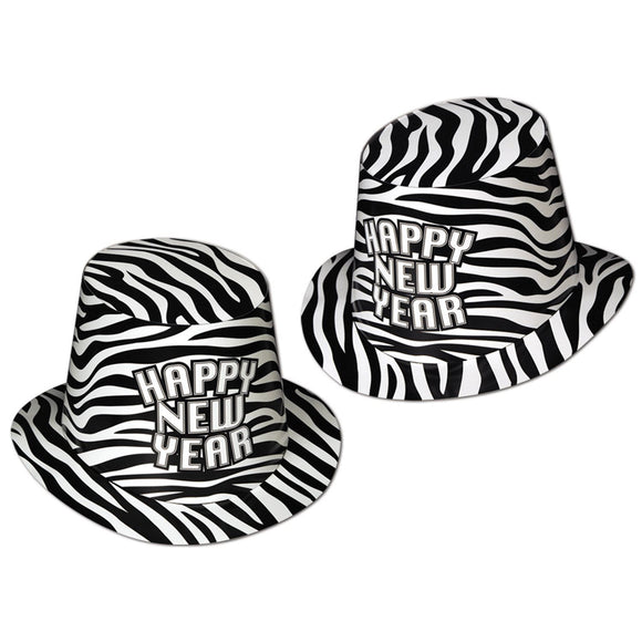 Beistle Zebra Print Hi-Hat (sold 25 per box)   Party Supply Decoration : New Years
