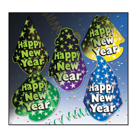 Beistle Midnight Glow Hat Assortment (sold 50 per box)   Party Supply Decoration : New Years