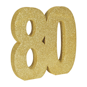 Beistle 3-D Glittered   80 Centerpiece 8 in  x 8 in  x 1 in  (1/Pkg) Party Supply Decoration : Birthday-Age Specific