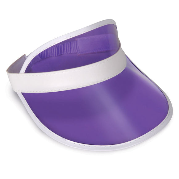 Beistle Clear Plastic Dealer's Visor - Purple - Party Supply Decoration for Casino