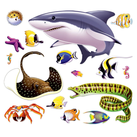 Beistle Marine Life Props (16/pkg) - Party Supply Decoration for Under The Sea