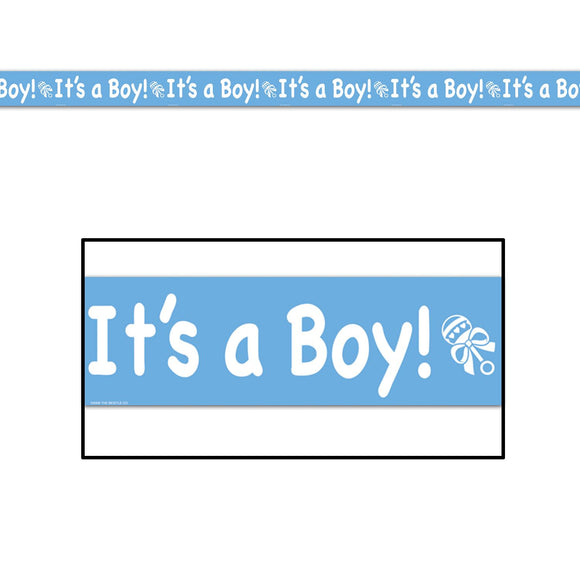 Beistle Its A Boy Party Tape - Party Supply Decoration for Baby Shower