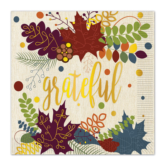 Beistle Friendsgiving Luncheon Napkins - Party Supply Decoration for Thanksgiving / Fall