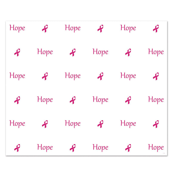 Beistle Hope Insta-Mural - Party Supply Decoration for Pink Ribbon