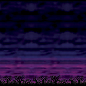 Beistle Spooky Sky Backdrop 4' x 30' (1/Pkg) Party Supply Decoration : Halloween