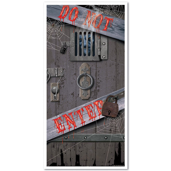 Beistle Haunted Halloween Door Cover - Party Supply Decoration for Halloween