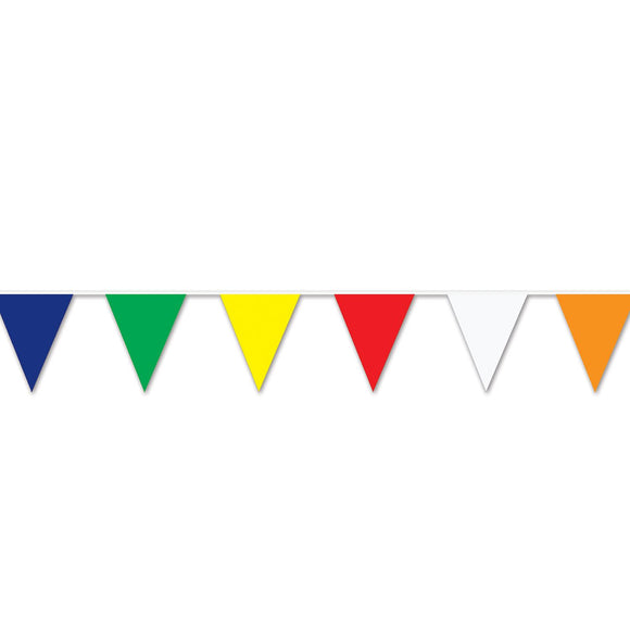 Beistle Multi-Color Outdoor Pennant Banner, 30 ft 17 in  x 30' (1/Pkg) Party Supply Decoration : General Occasion