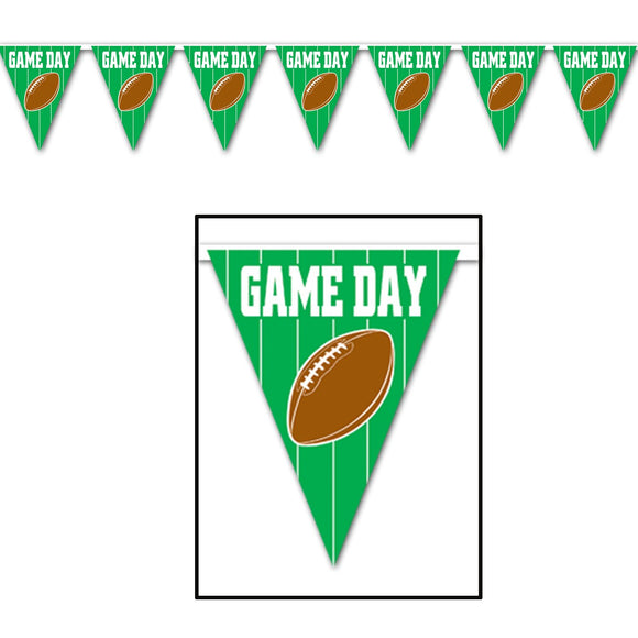 Beistle Game Day Pennant Banner, 12 ft 11 in  x 12' (1/Pkg) Party Supply Decoration : Football