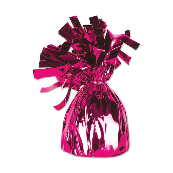 Beistle Cerise Metallic Wrapped Balloon Weight - Party Supply Decoration for General Occasion