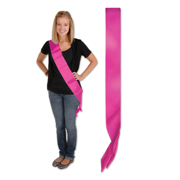 Beistle Cerise Satin Sash - Party Supply Decoration for General Occasion