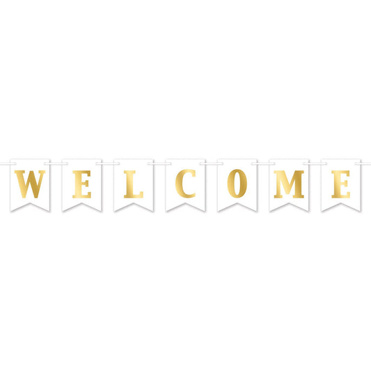 Beistle Foil Welcome Streamer 6 in  x 6' (1/Pkg) Party Supply Decoration : General Occasion