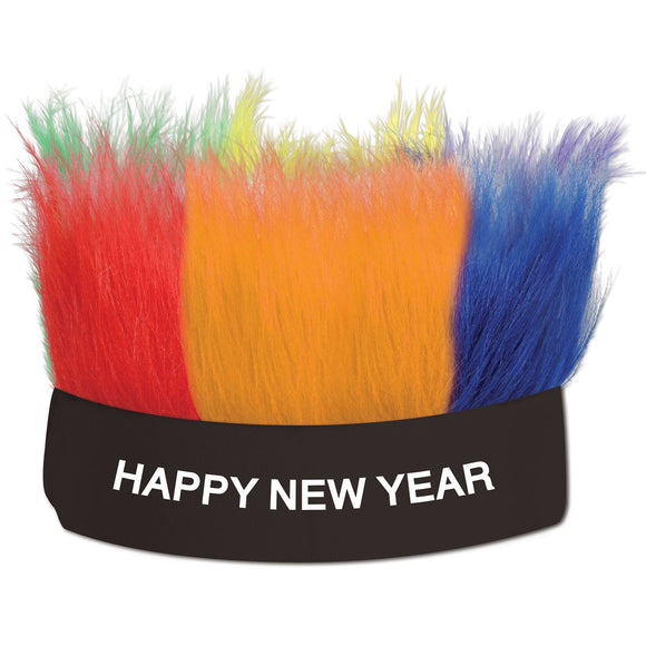 Beistle Happy New Year Hairy Headband  (1/Card) Party Supply Decoration : New Years