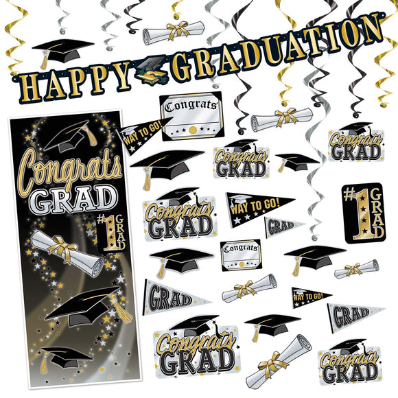 Beistle Graduation Party Kit - Party Supply Decoration for Graduation