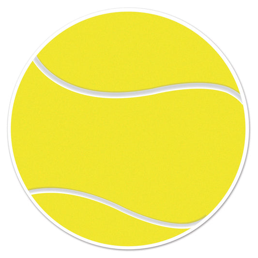 Beistle Tennis Ball Cutout 10 in  (1/Card) Party Supply Decoration : Tennis