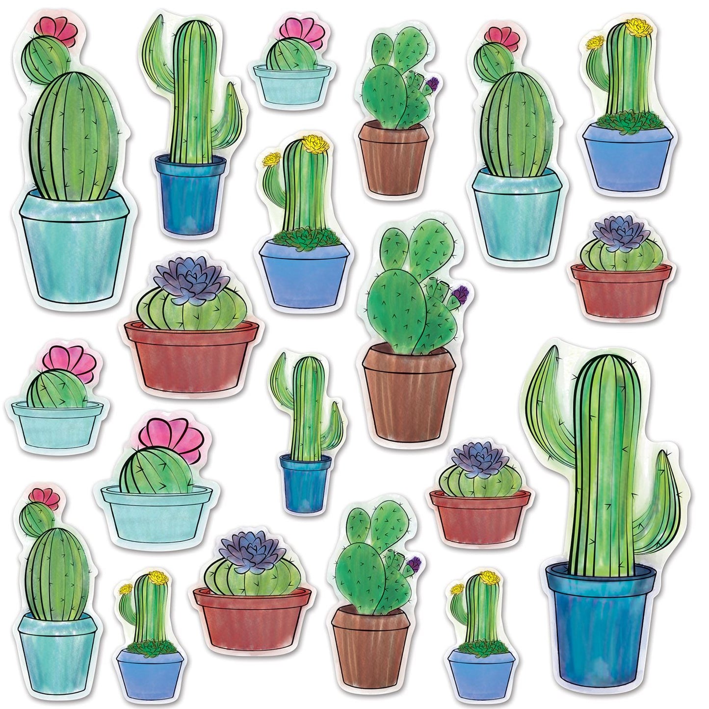 Beistle Cactus Cutouts   (20/Pkg) Party Supply Decoration : Cactus & Llama