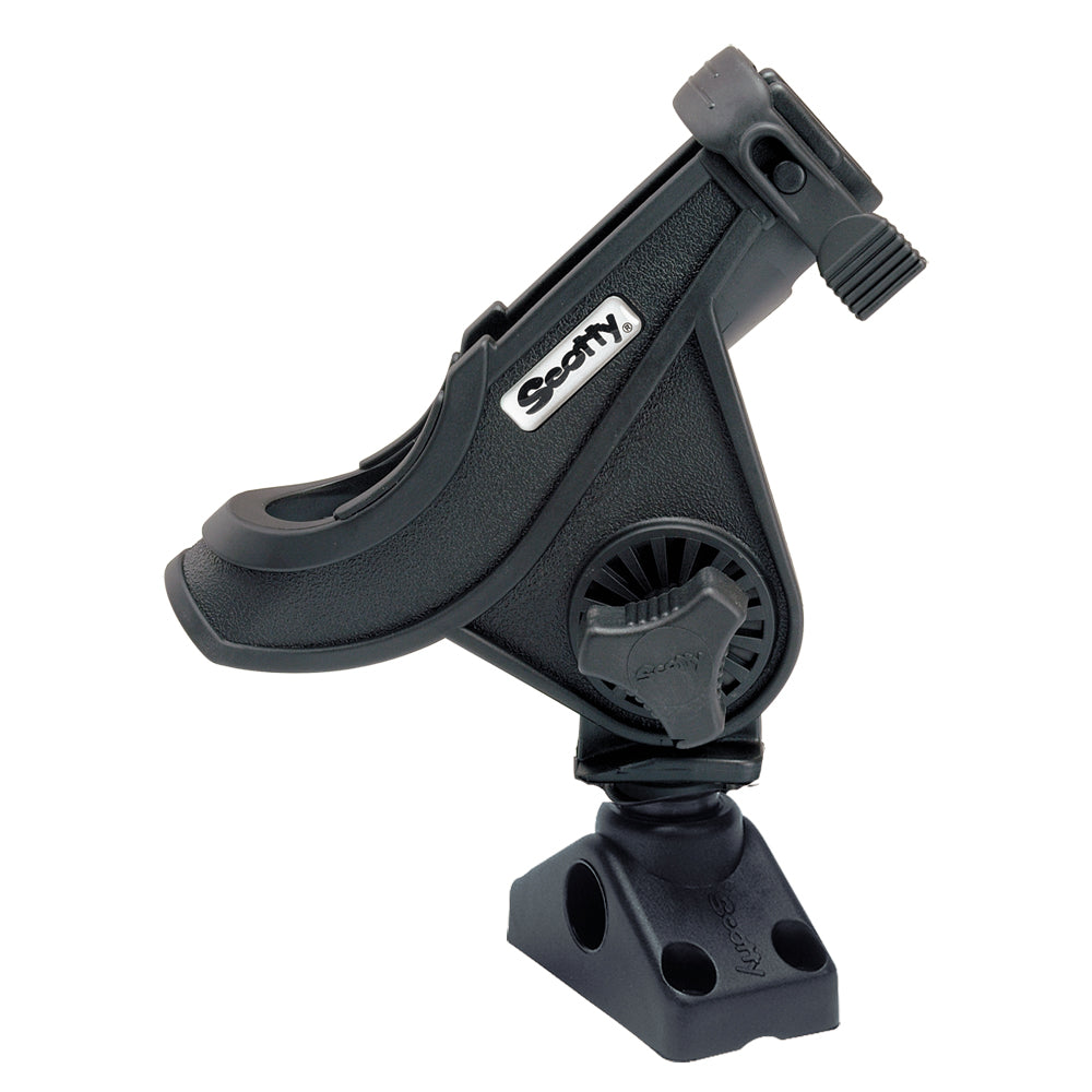 Scotty 280 Bait Caster/Spinning Rod Holder w/241 Deck/Side Mount - Black [280-BK]