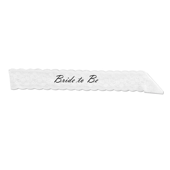 Beistle Bride To Be Lace Sash - Party Supply Decoration for Wedding