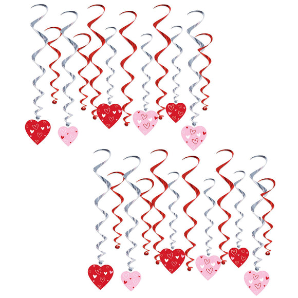 Beistle Valentine's Day Heart Whirls - Party Supply Decoration for Valentines