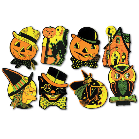 Beistle Assorted Halloween Cutouts - Four Designs (4 Designs/Pkg) 80.5 in -90.25 in  (4/Pkg) Party Supply Decoration : Halloween