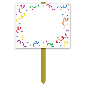 Beistle Blank Yard Sign 12 in  x 15 in   Party Supply Decoration : General Occasion