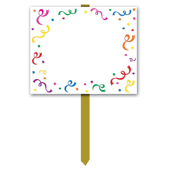 Beistle Blank Yard Sign 12 in  x 15 in   Party Supply Decoration : General Occasion