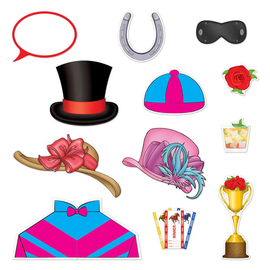 Beistle Horse Racing Photo Fun Signs 4 in -150.25 in  (12/Pkg) Party Supply Decoration : Derby Day
