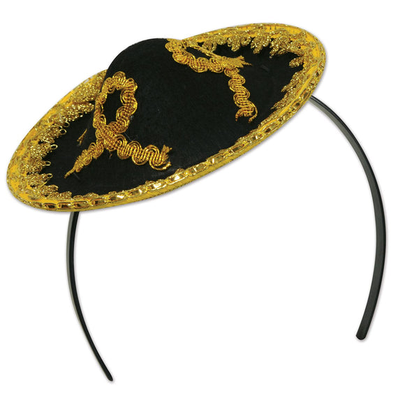 Beistle Sombrero Headband  (1/Card) Party Supply Decoration : Fiesta/Cinco de Mayo