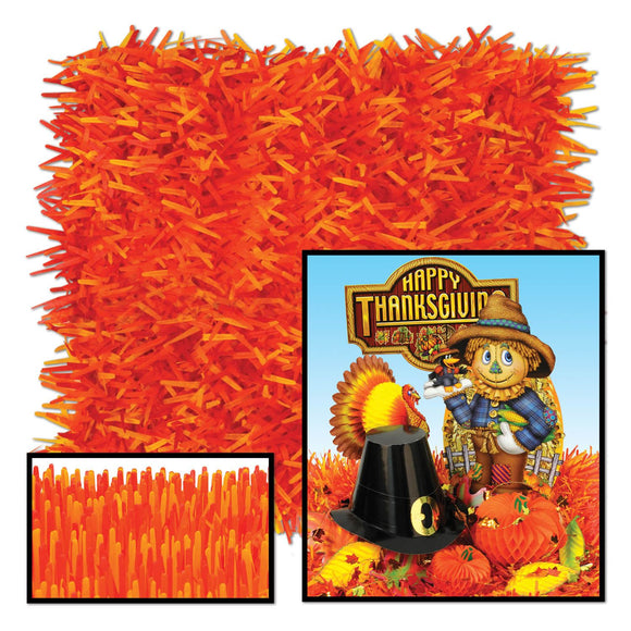 Beistle Golden-Yellow, Orange, and Red Tissue Grass Mats (2/pkg) - Party Supply Decoration for Thanksgiving / Fall