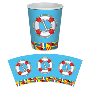 Beistle Nautical Beverage Cups - Party Supply Decoration for Nautical