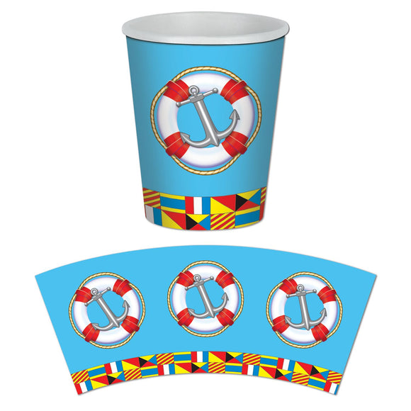 Beistle Nautical Beverage Cups - Party Supply Decoration for Nautical