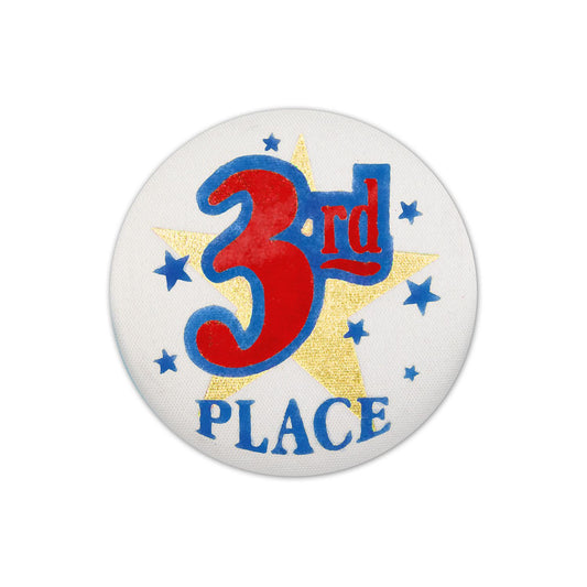 Beistle 3rd Place Satin Button - Party Supply Decoration for Sports