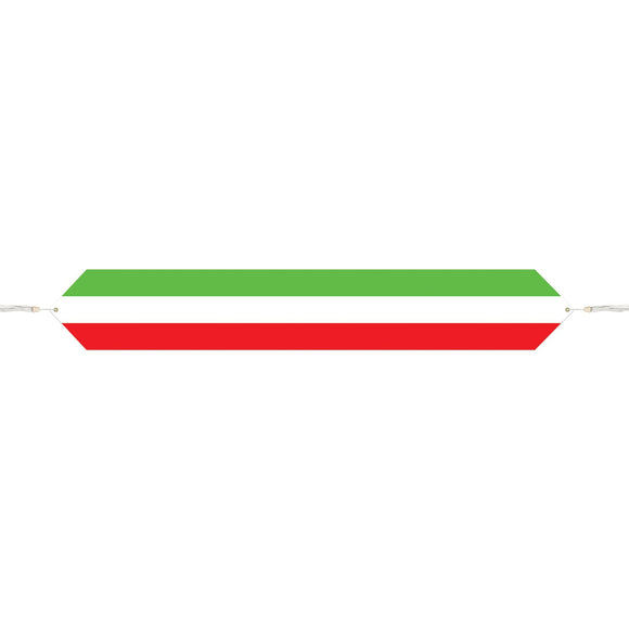 Beistle Printed Red, White, and Green Table Runner - Party Supply Decoration for Fiesta / Cinco de Mayo