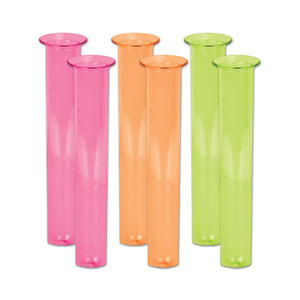 Beistle Neon Test Tube Shot Glasses - Party Supply Decoration for Luau