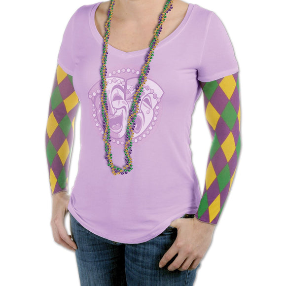 Beistle Harlequin Party Sleeves - Party Supply Decoration for Mardi Gras